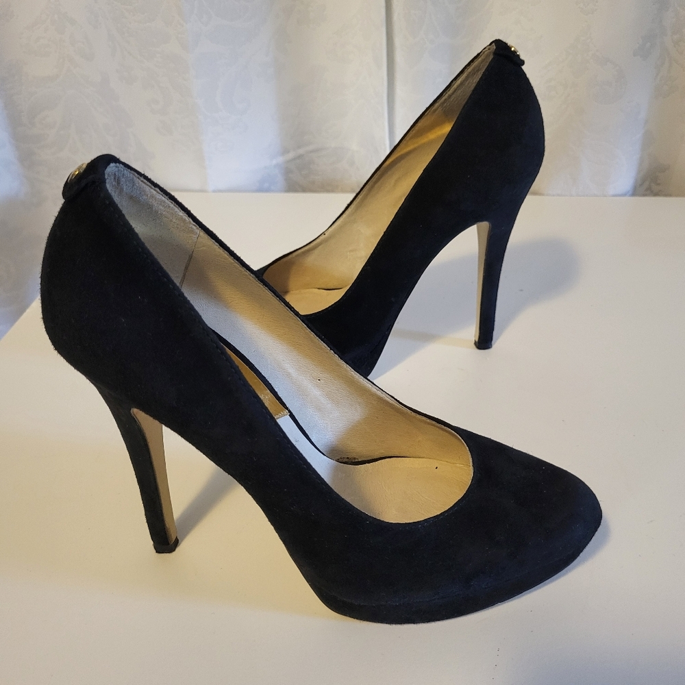 Michael Kors Black Stiletto Heels, Shoes, Pumps, Suede Size 10m - Picture 1 of 15